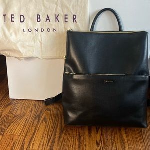 Ted Baker Black Leather Backpack